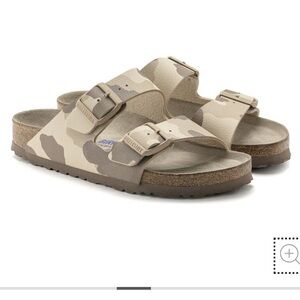 Birkenstock Textile Arizona Sandals in Light Camo Size 39